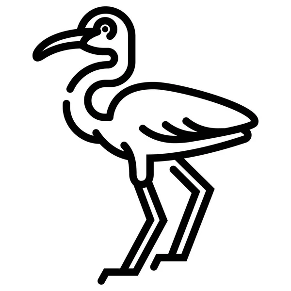 Egret čárová ilustrace — Stockový vektor