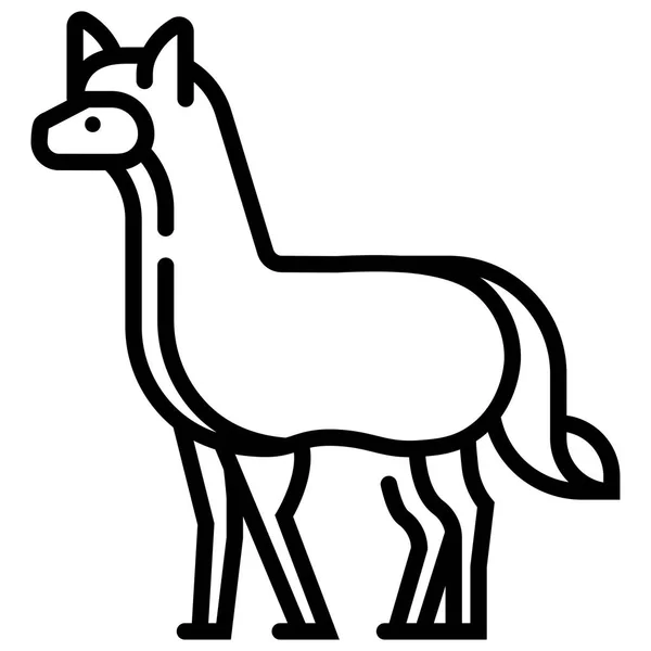 Línea Alpaca ilustración — Archivo Imágenes Vectoriales