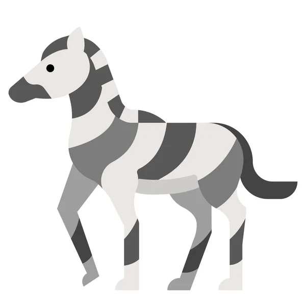 Zebra ilustração plana —  Vetores de Stock