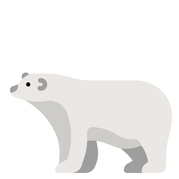 Oso polar ilustración plana — Vector de stock