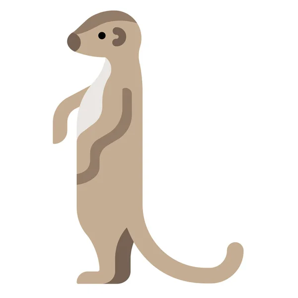 Meerkat ilustração plana — Vetor de Stock