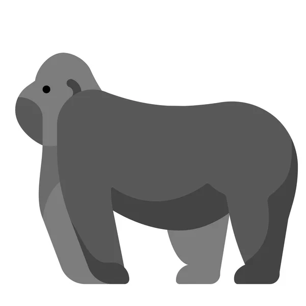 Gorilla vlakke afbeelding — Stockvector