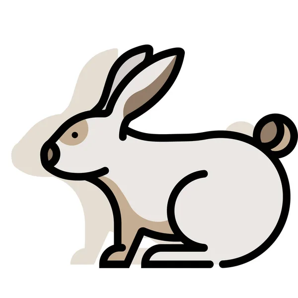 Rabbit LineColor ilustração — Vetor de Stock