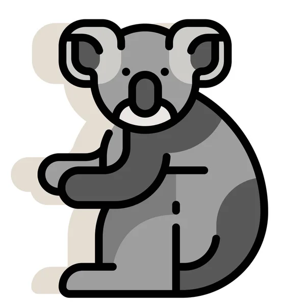 Koala Linecolor ilustracja — Wektor stockowy