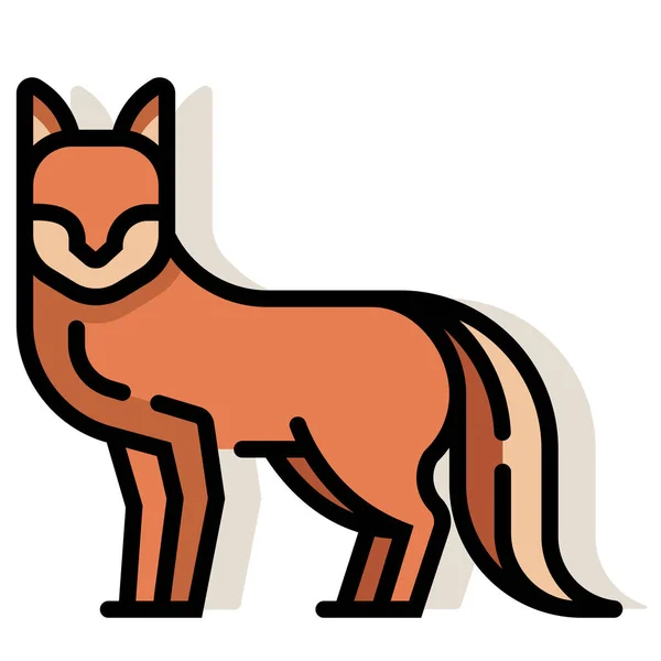 Ilustracja Fox Linecolor — Wektor stockowy