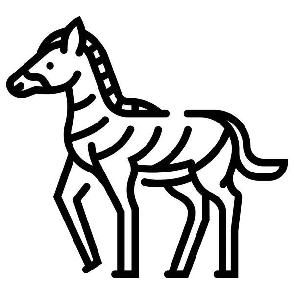 Ilustração da linha Zebra — Vetor de Stock