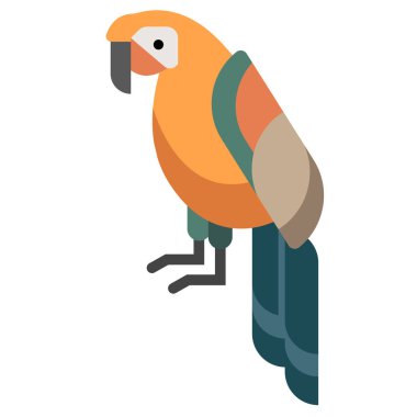 Papağan düz illüstrasyon