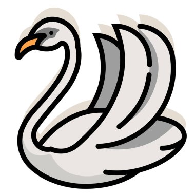 Kuğu Linecolor illüstrasyon