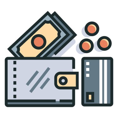 M-cüzdan çizgi renk simgesi