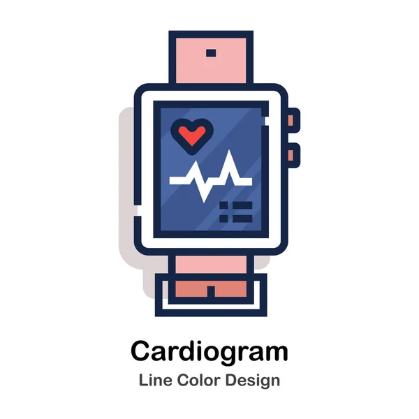 Farbe der Kardiogrammlinie — Stockvektor