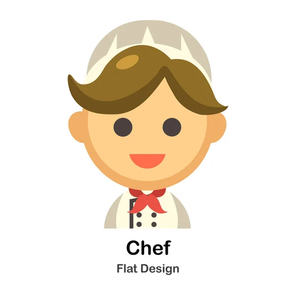 Chef ilustração plana — Vetor de Stock