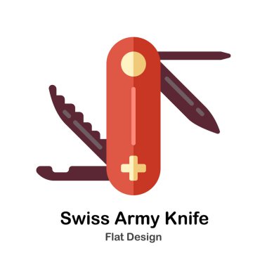 İsviçreli ordu bıçak düz simgesi