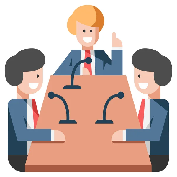 Meeting Flat illustration — Stock Vector