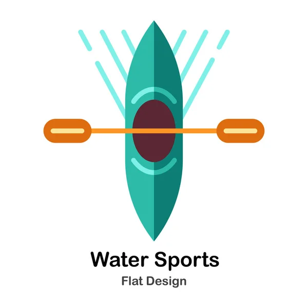 Water sport platte pictogram — Stockvector