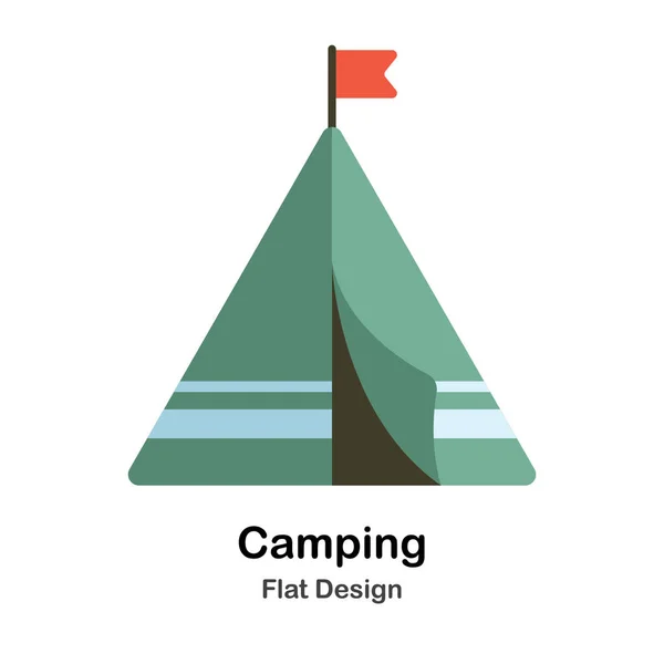 Camping ilustração plana —  Vetores de Stock