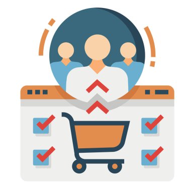 Segment kampanya düz illüstrasyon