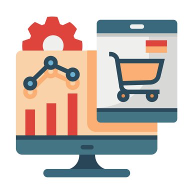 Pazarlama analitik düz illüstrasyon