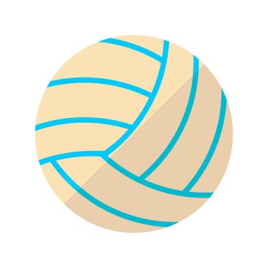 Voleybol düz simgesi