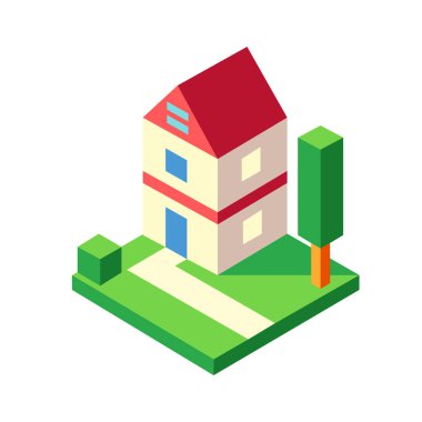 Saray Bahçe izometrik çizimde