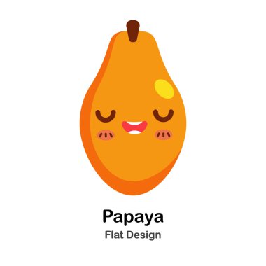 Papaya düz simgesi