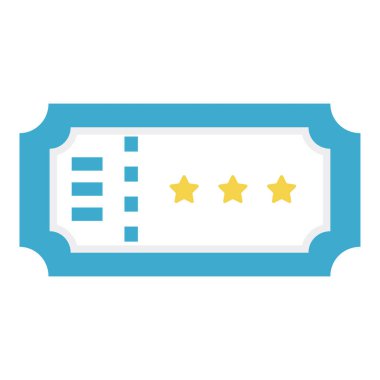 Bilet düz illüstrasyon