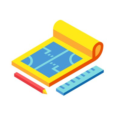 Kat planı izometrik çizimde