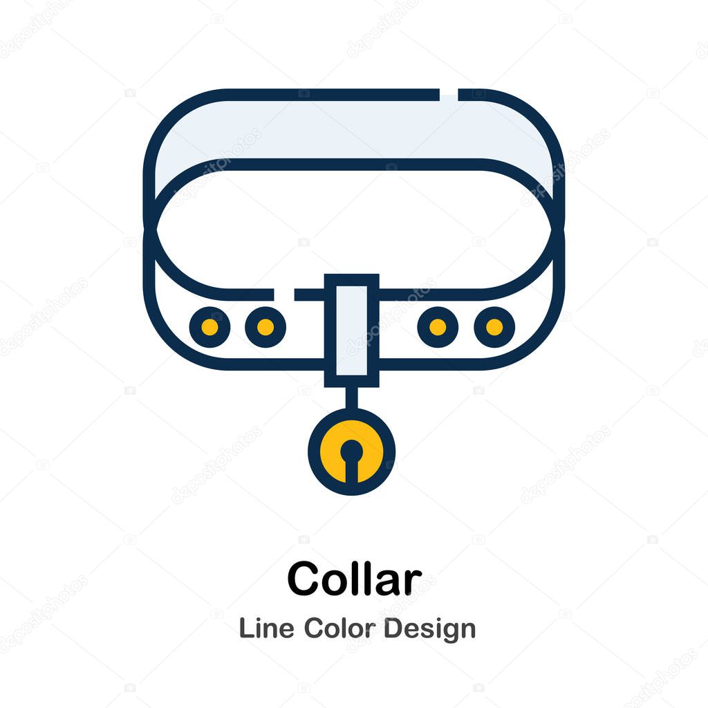 Collar Line Color Icon