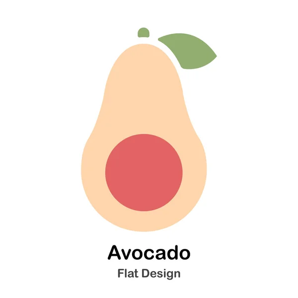 Aguacate icono plano — Archivo Imágenes Vectoriales