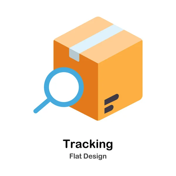 Seguimiento de icono plano — Archivo Imágenes Vectoriales