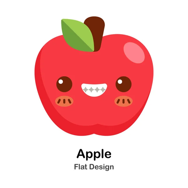 Icono plano de Apple — Archivo Imágenes Vectoriales