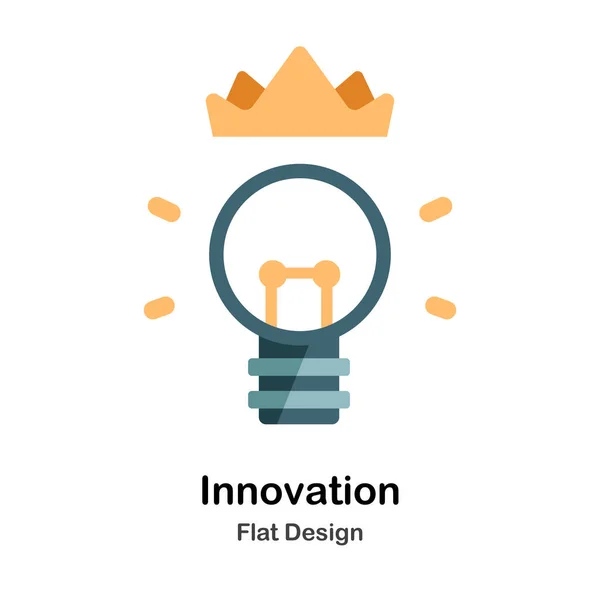 Icono plano de innovación — Archivo Imágenes Vectoriales