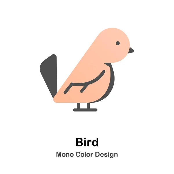 Fågel Mono färgikonen — Stock vektor