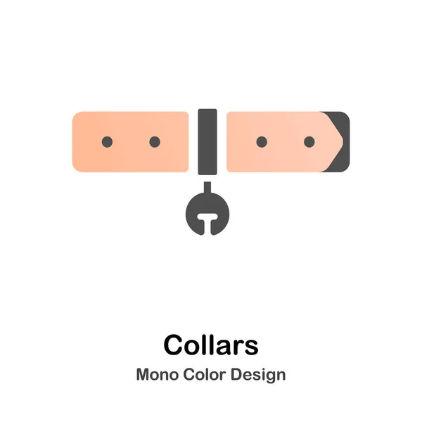Kragar Mono färgikonen — Stock vektor