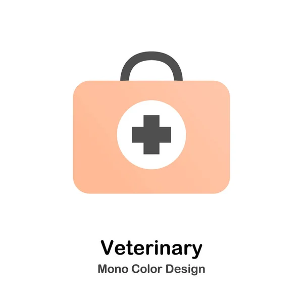 Pictogram veterinaire Mono kleur — Stockvector