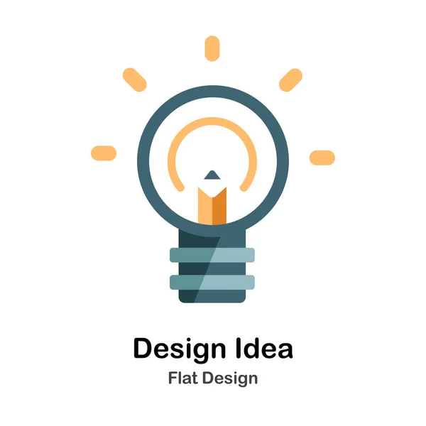 Design idee platte pictogram — Stockvector