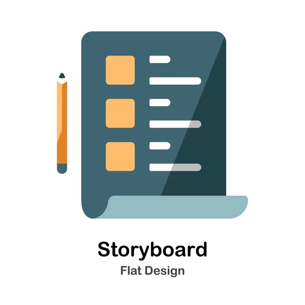 Storyboard Icono plano — Archivo Imágenes Vectoriales