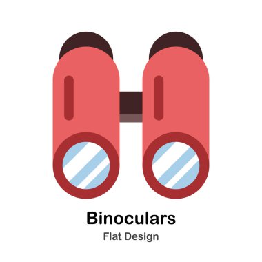 Binocular Flat Icon Free Vector Eps Cdr Ai Svg Vector Illustration Graphic Art