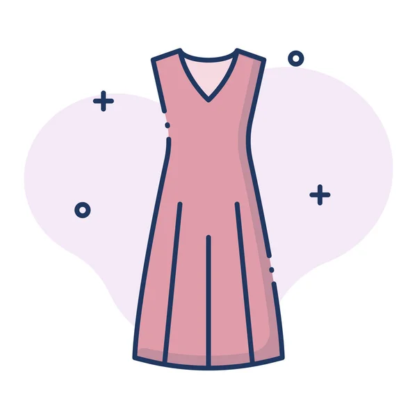 Dress LineColor illustration — Stock Vector
