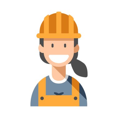 Çalışan kadın düz illüstrasyon