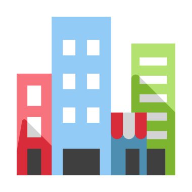 Şehir düz illüstrasyon