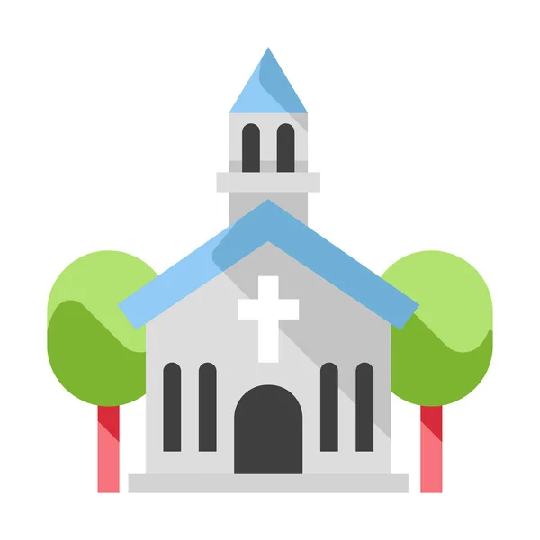 Płaskie ilustracja Kościół — Wektor stockowy