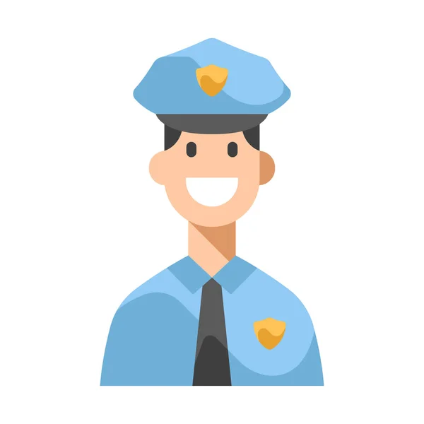 警察フラット図 — ストックベクタ