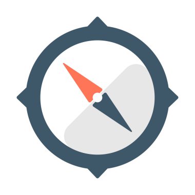 Pusula düz illüstrasyon