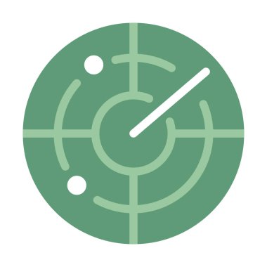 Radar düz illüstrasyon