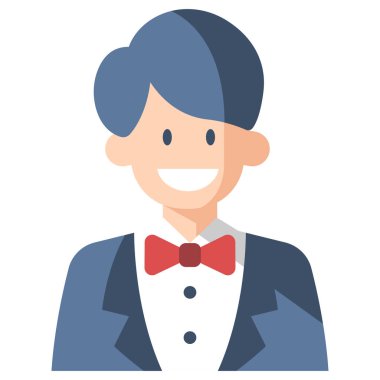 Damat düz illüstrasyon