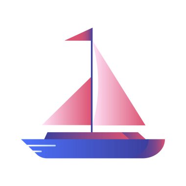 Yelkenli degrade illüstrasyon