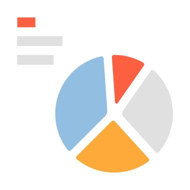 Pasta grafiği düz illüstrasyon