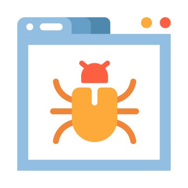 Internet tehdit düz illüstrasyon