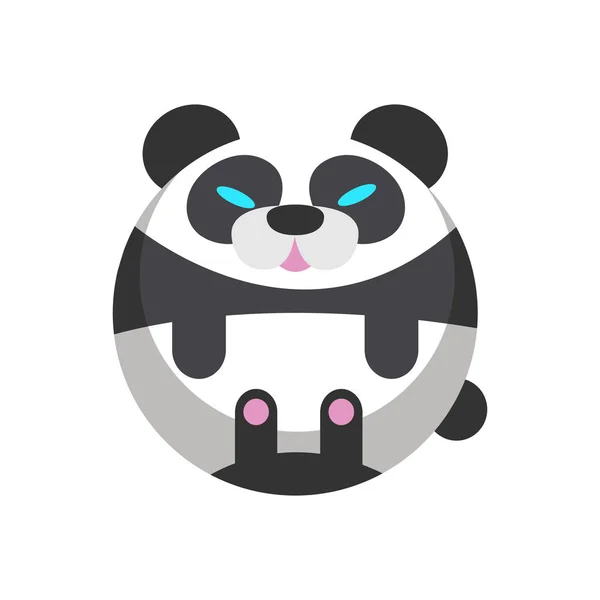 ícone de panda sentado, urso panda bonito preguiçoso em fundo
