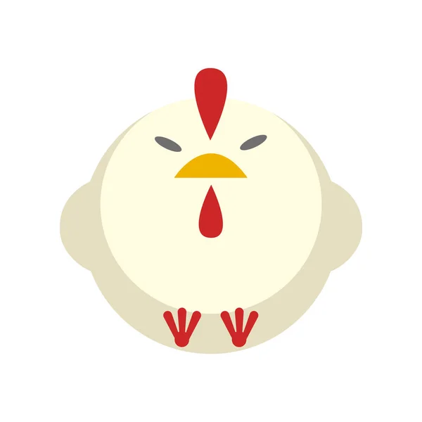 鶏フラット図 — ストックベクタ